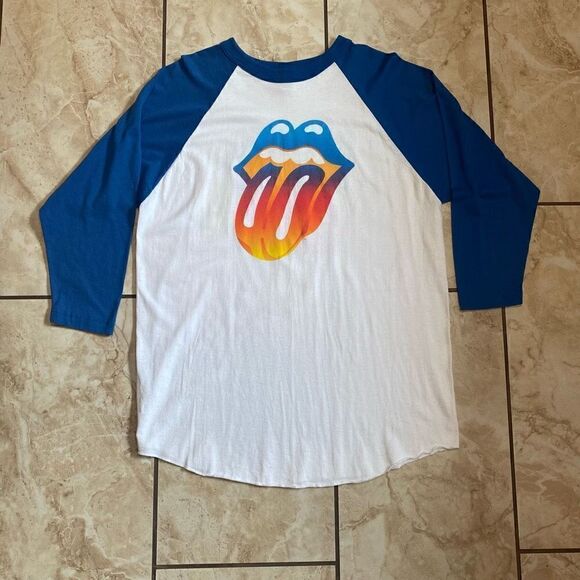 Assistant 2002 Rolling Stones forty licks raglan baseball cut tee band shirt Siz - Picture 1 of 6